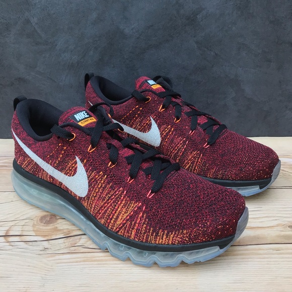 Nike Flyknit Air Max Men’s Size 10 Black/Red/Multi - Picture 4 of 16
